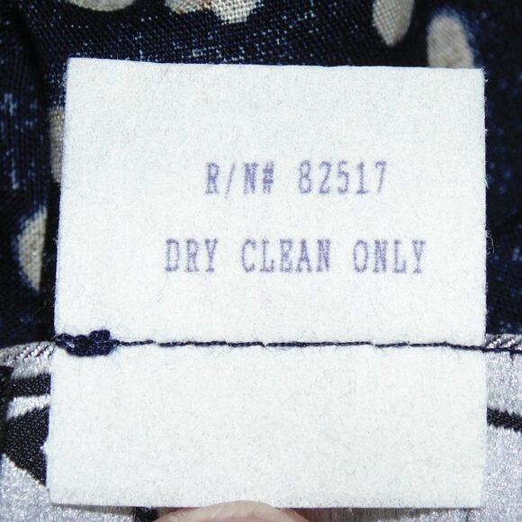 New ELISSE Mini Dress, XS/2, Polka Dot, Fold over, Knot, Blue/Tan, VINTAGE - Picture 13 of 14